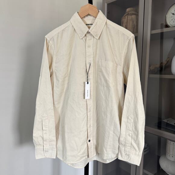 Taylor Stitch The Jack Oat Corduroy Button Down Long Sleeve Shirt 38 NEW Cream - Picture 2 of 7